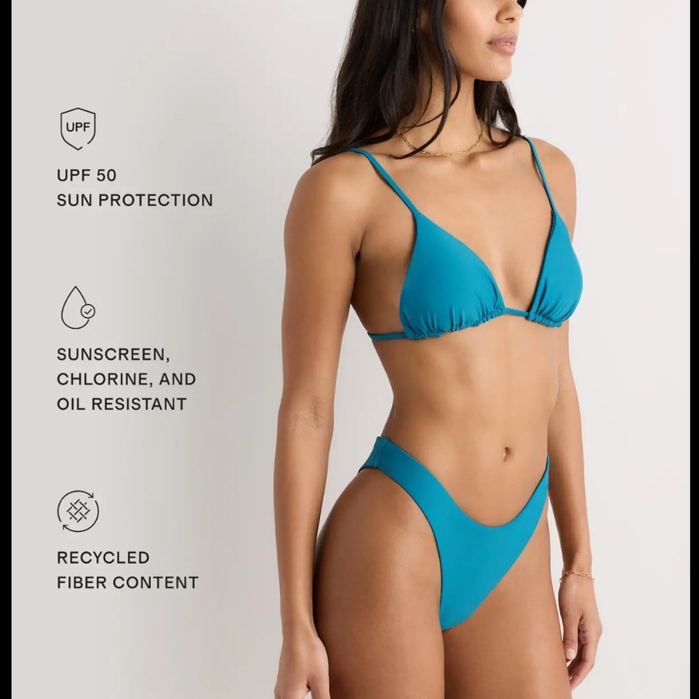 QUINCE ITALIAN HIGH RISE BIKINI BOTTOM SIZE M NWT